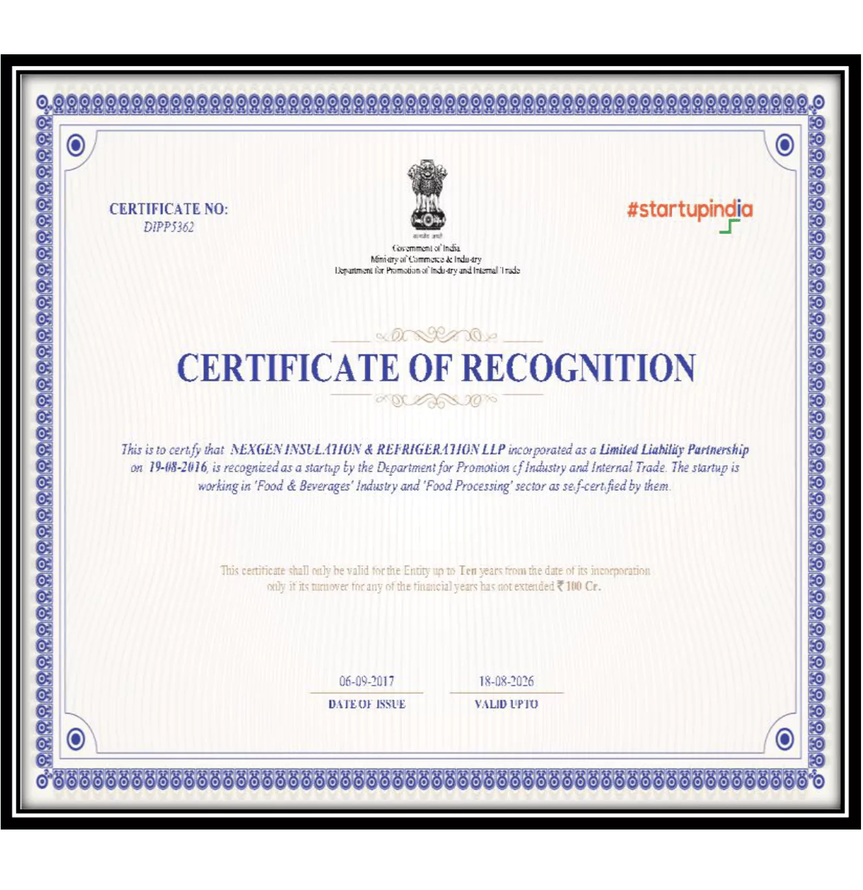 ISO 9001-2015 Registration Certificate